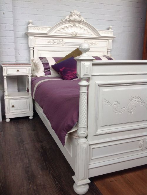 PAINTED FRENCH KINGSIZE BED - ADDITIONAL PHOTO 4