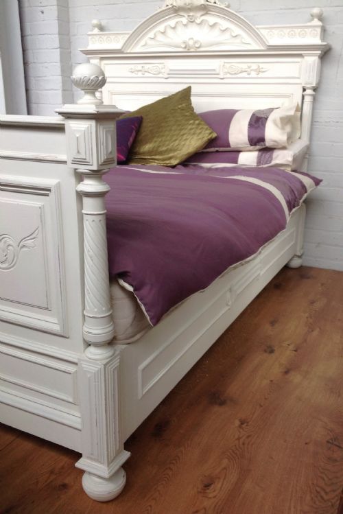 PAINTED FRENCH KINGSIZE BED - ADDITIONAL PHOTO 6
