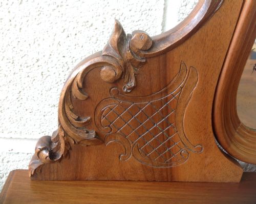 FRENCH CARVED WALNUT DRESSING TABLE - ADDITIONAL PHOTO 9
