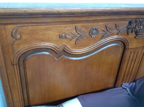 CARVED OAK PROVENAL DOUBLE BED - ADDITIONAL PHOTO 11