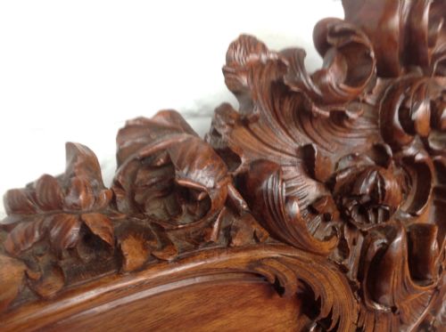 ORNATELY CARVED FRENCH WALNUT KINGSIZE BED - ADDITIONAL PHOTO 9