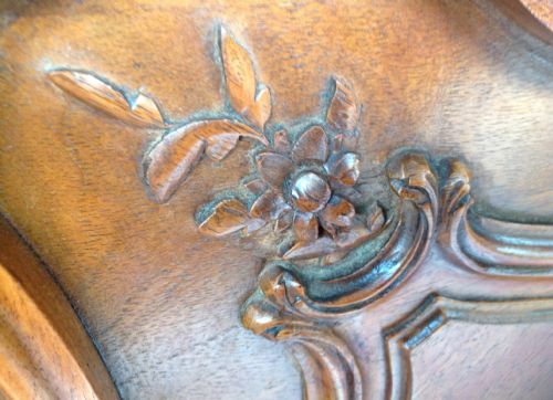 ORNATELY CARVED FRENCH WALNUT KINGSIZE BED - ADDITIONAL PHOTO 12