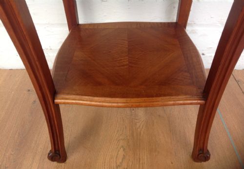 ANTIQUE FRENCH WALNUT SERPENTINE BEDSIDE CABINET - ADDITIONAL PHOTO 1