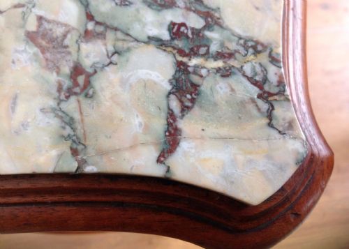 ANTIQUE FRENCH WALNUT SERPENTINE BEDSIDE CABINET - ADDITIONAL PHOTO 10