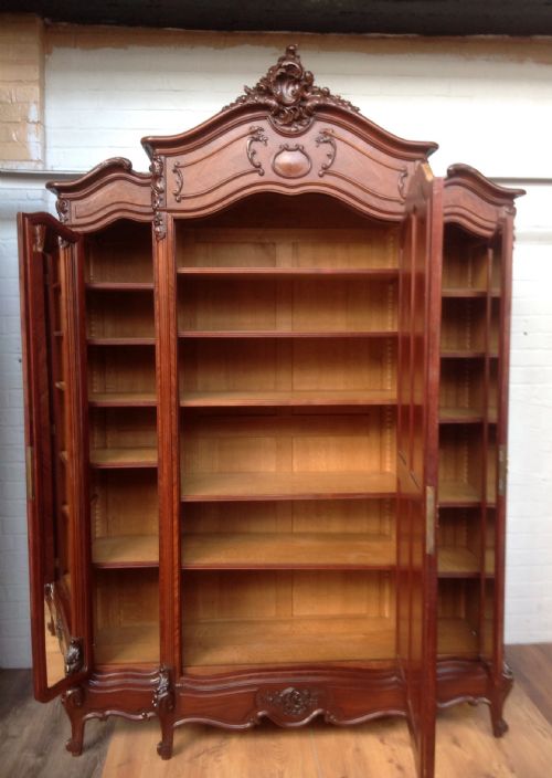 LARGE TRIPLE BREAKFRONT FRENCH ARMOIRE - ADDITIONAL PHOTO 1