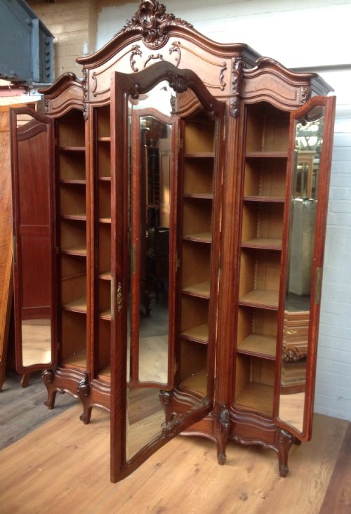 LARGE TRIPLE BREAKFRONT FRENCH ARMOIRE - ADDITIONAL PHOTO 7