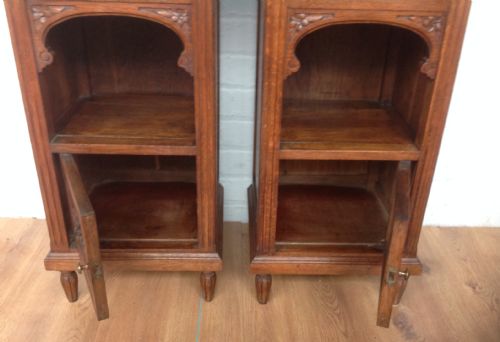 PAIR OF FRENCH OAK BEDSIDE CABINETS - ADDITIONAL PHOTO 9