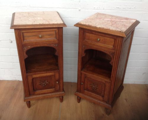 PAIR OF FRENCH OAK BEDSIDE CABINETS - ADDITIONAL PHOTO 14