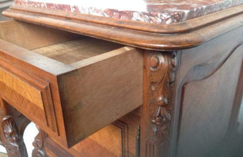 PAIR OF ANTIQUE FRENCH BEDSIDE CABINETS - ADDITIONAL PHOTO 10