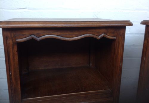 OAK FRENCH UPHOLSTERED CARVED MARRIAGE BED AND BEDSIDES - ADDITIONAL PHOTO 11