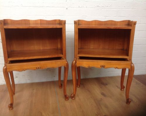 pair of cherrywood bedside cabinets - CATEGORY: ANTIQUE CABINETS - DATED 1900