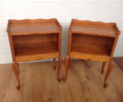 PAIR OF CHERRYWOOD BEDSIDE CABINETS - ADDITIONAL PHOTO 1