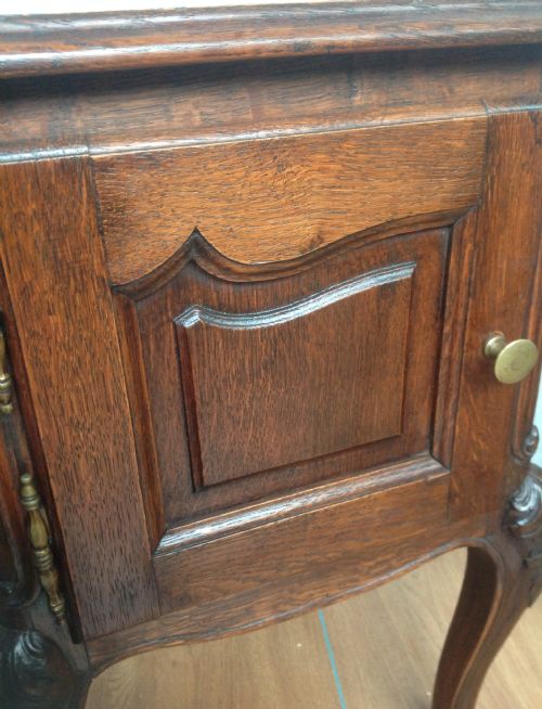 ANTIQUE FRENCH OAK BEDSIDE CABINETS - ADDITIONAL PHOTO 4