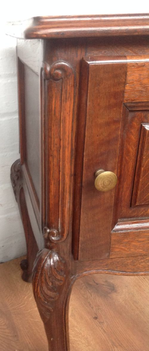 ANTIQUE FRENCH OAK BEDSIDE CABINETS - ADDITIONAL PHOTO 5