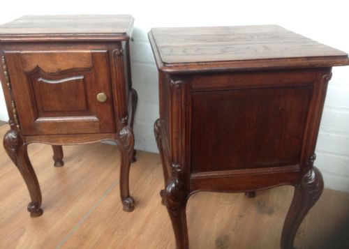 ANTIQUE FRENCH OAK BEDSIDE CABINETS - ADDITIONAL PHOTO 8
