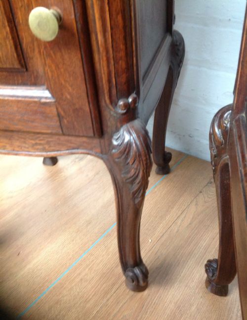 ANTIQUE FRENCH OAK BEDSIDE CABINETS - ADDITIONAL PHOTO 9