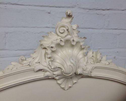 PAINTED FRENCH 34 CARVED BED - ADDITIONAL PHOTO 8