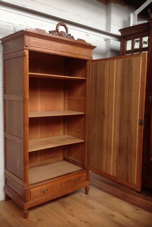 ANTIQUE FRENCH OAK CARVED ARMOIRE - ADDITIONAL PHOTO 5