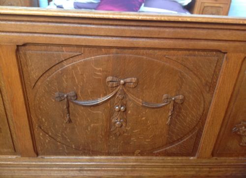 CARVED OAK FRENCH KINGSIZE BED - ADDITIONAL PHOTO 5