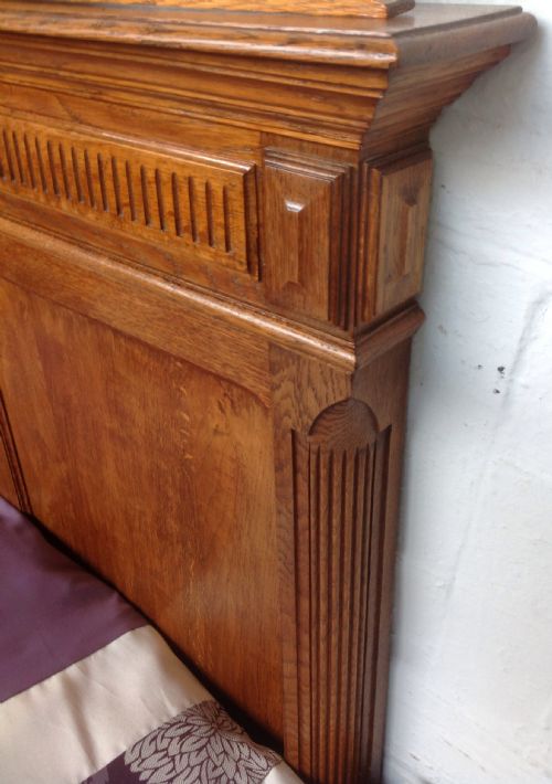 CARVED OAK FRENCH KINGSIZE BED - ADDITIONAL PHOTO 3