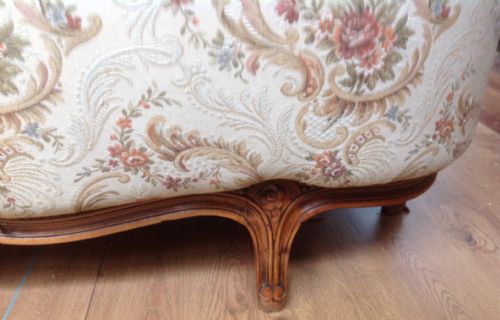 FRENCH UPHOLSTERED CARVED DOUBLE BED - ADDITIONAL PHOTO 5