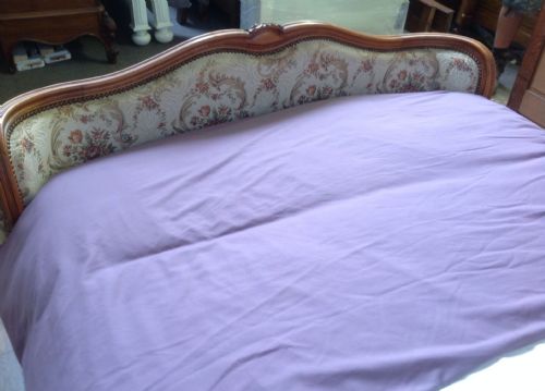 FRENCH UPHOLSTERED CARVED DOUBLE BED - ADDITIONAL PHOTO 8