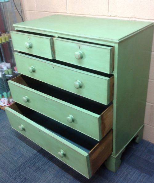 PAINTED VICTORIAN CHEST OF DRAWERS - ADDITIONAL PHOTO 1