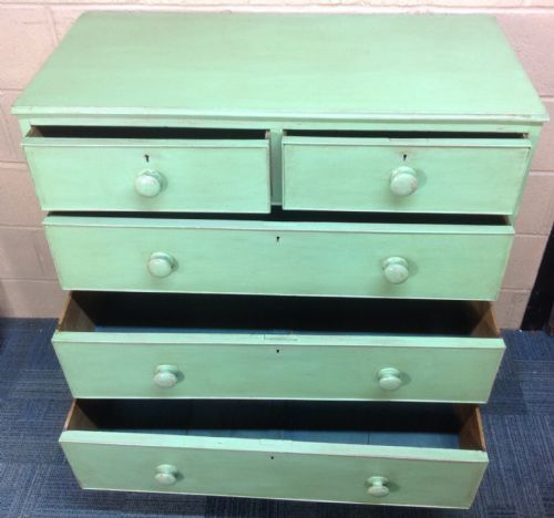 PAINTED VICTORIAN CHEST OF DRAWERS - ADDITIONAL PHOTO 2