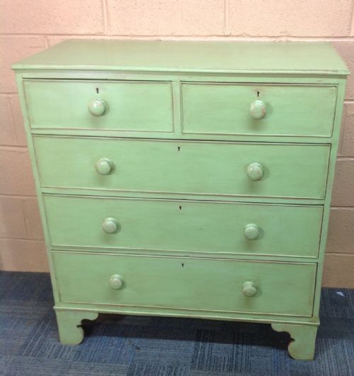PAINTED VICTORIAN CHEST OF DRAWERS - ADDITIONAL PHOTO 4