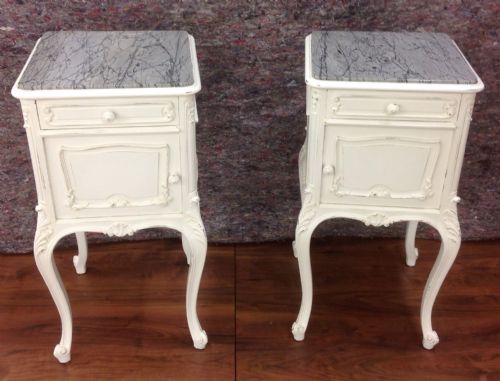 PAIR OF FRENCH CARVED BEDSIDE CABINETS - ADDITIONAL PHOTO 6