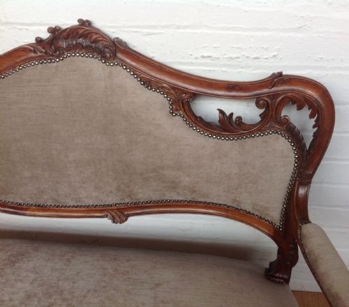 CARVED FRENCH WALNUT SOFA SUITE - ADDITIONAL PHOTO 2