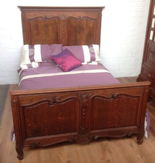 provenal oak french bed - CATEGORY: ANTIQUE BEDS - DATED 1920