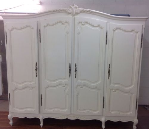 large french painted armoire - CATEGORY: ANTIQUE WARDROBES - DATED 1920