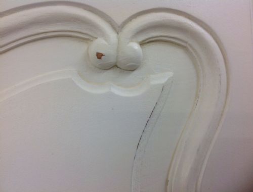 LARGE FRENCH PAINTED ARMOIRE - ADDITIONAL PHOTO 4