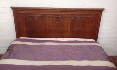 CARVED OAK FRENCH KINGSIZE BED - ADDITIONAL PHOTO 6