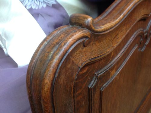 CARVED OAK FRENCH KINGSIZE BED - ADDITIONAL PHOTO 7