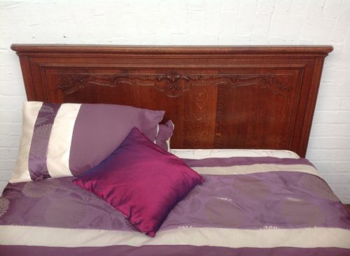 CARVED OAK FRENCH KINGSIZE BED - ADDITIONAL PHOTO 9