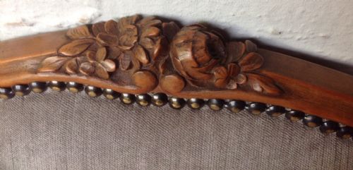 LARGE WALNUT FRENCH SOFA - ADDITIONAL PHOTO 1