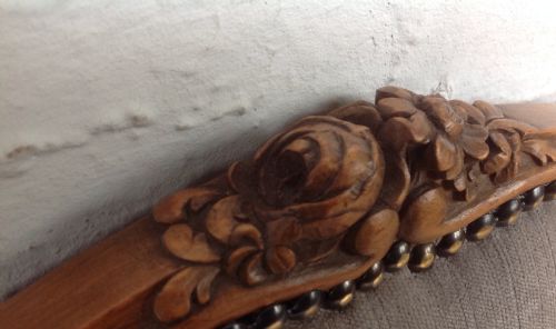 LARGE WALNUT FRENCH SOFA - ADDITIONAL PHOTO 6