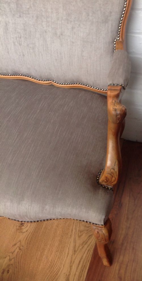 LARGE WALNUT FRENCH SOFA - ADDITIONAL PHOTO 10