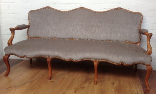 LARGE WALNUT FRENCH SOFA - ADDITIONAL PHOTO 11