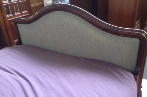 KINGSIZE MAHOGANY CARVED FRENCH BED - ADDITIONAL PHOTO 7