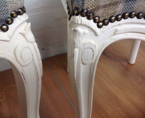 PAIR OF PAINTED FRENCH SIDE CHAIRS - ADDITIONAL PHOTO 2