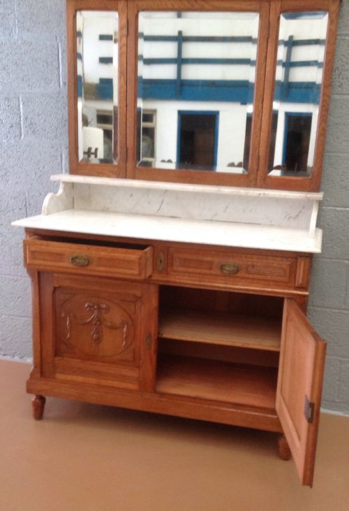 CARVED OAK FRENCH WASHSTAND - ADDITIONAL PHOTO 3