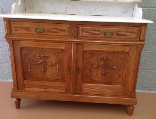 CARVED OAK FRENCH WASHSTAND - ADDITIONAL PHOTO 5