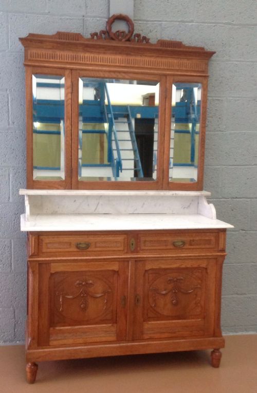 CARVED OAK FRENCH WASHSTAND - ADDITIONAL PHOTO 9