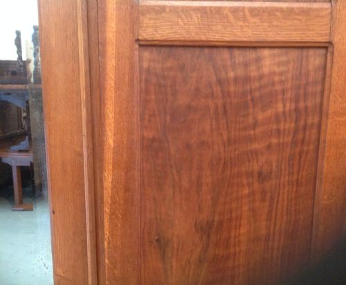 LARGE OAK FRENCH ARTS AND CRAFTS ARMOIRE - ADDITIONAL PHOTO 13