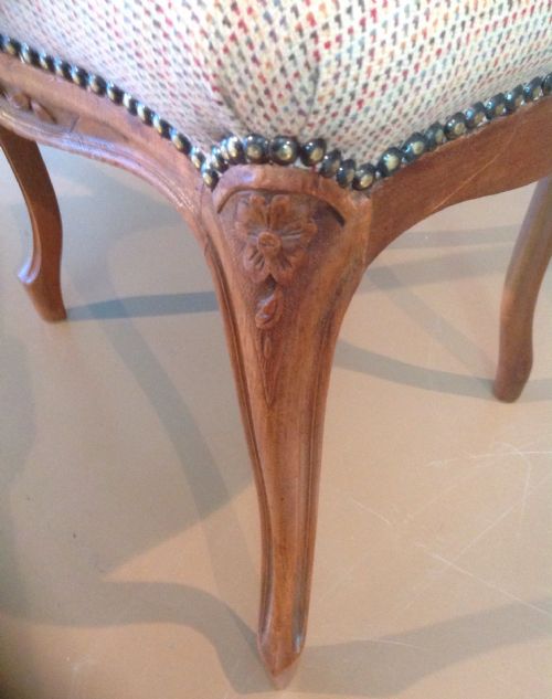 PAIR OF CARVED FRENCH WALNUT SIDE CHAIRS - ADDITIONAL PHOTO 8