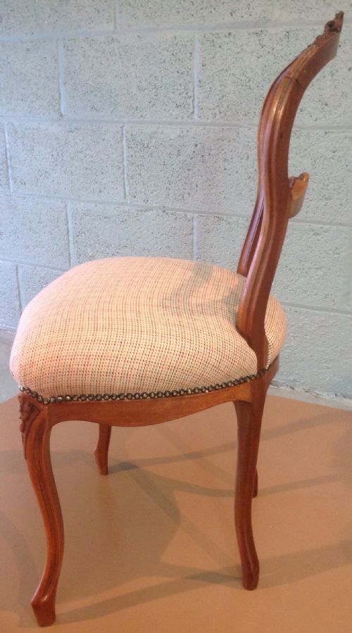 PAIR OF CARVED FRENCH WALNUT SIDE CHAIRS - ADDITIONAL PHOTO 9
