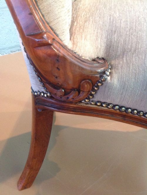 ANTIQUE ROSEWOOD NURSING CHAIR - ADDITIONAL PHOTO 3